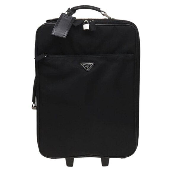 PRADA Suitcase Nylon Black Silver Auth - Picture 1 of 16